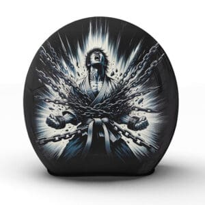 Der "Kusari" Helm verkörpert mit seinem Ketten sprengenden Design die ungebändigte Seele des Bikers  - Jetzt bestellen!