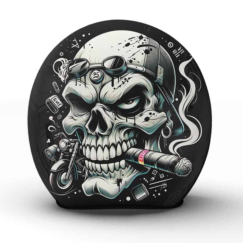 Der "Revoluzzer" Totenkopf Helm ist ein Tribut an die rebellische Seele der Bikerwelt - Jetzt bestellen!
