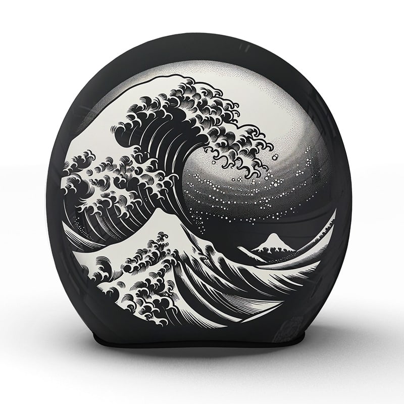 Der "Ukiyo-e" Helm ist ein Kunstwerk