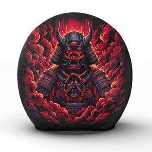 Der handgefertigte "Warrior" Helm ist eine Ode an den kriegerischen Samurai Dämon - Jetzt bestellen!