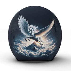 Der handgefertigte "Pegasus" Helm inspiriert mit seinem himmlischen Design zu Freiheit und Abenteuer - Jetzt bestellen!