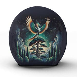 Der kunstvoll gestaltete "Simurgh" Helm