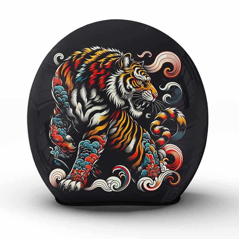 Der "Tora" Helm ist ein Inbegriff von Wildheit und Anmut auf der Straße mit dem majestätischen Bild eines Tigers - Jetzt bestellen!
