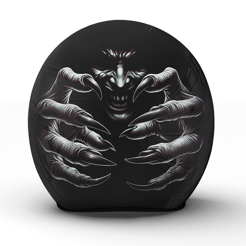 Der Helm "Sinister" ist das Ergebnis sorgfältiger Handarbeit und stellt eine Hommage an die dunklen Legenden der Nacht dar - Jetzt bestellen!