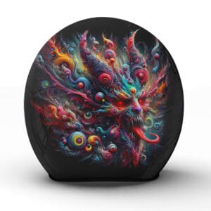 Der handgefertigte "Phantom" Helm ist eine visuelle Odyssee