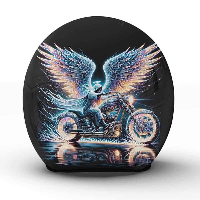 Der "Freedom" Motorradhelm verkörpert mit seinem flügelhaften Design die Sehnsucht nach Freiheit und Abenteuer - Jetzt bestellen!