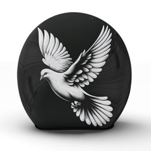 Der "Dove" Helm ist ein Meisterwerk mit einer eleganten Taubenillustration