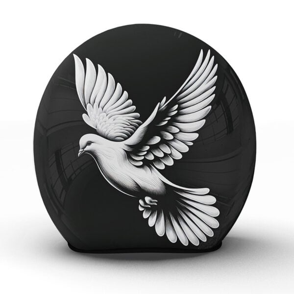 Der "Dove" Helm ist ein Meisterwerk mit einer eleganten Taubenillustration