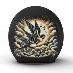 Erleben Sie pure Freiheit mit unserem "Swallows" Motorradhelm Handarbeit