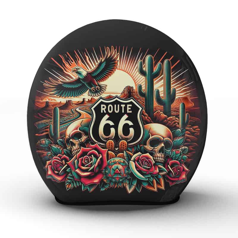Fahren Sie die ikonische "Route-66" mit unserem Helm ein Meisterwerk der Handwerkskunst