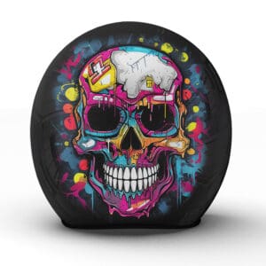 Der "Alive" Jethelm präsentiert ein lebendiges Totenkopf-Design - Jetzt bestellen!