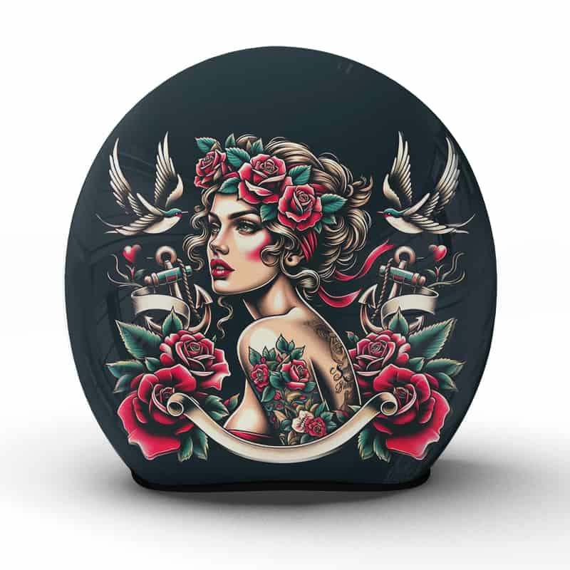 Exklusiver "Mistress" Motorradhelm Handgefertigt