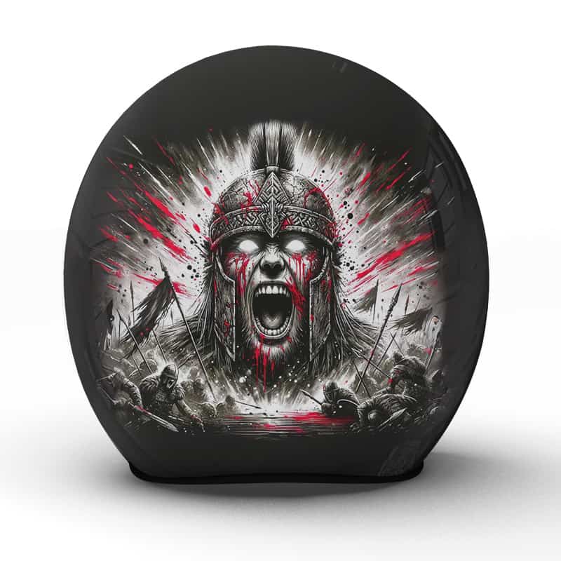 Entfesseln Sie Ihre wilde Seite mit dem "Fury" Helm handgefertigt für Krieger des Asphalts - Jetzt bestellen!