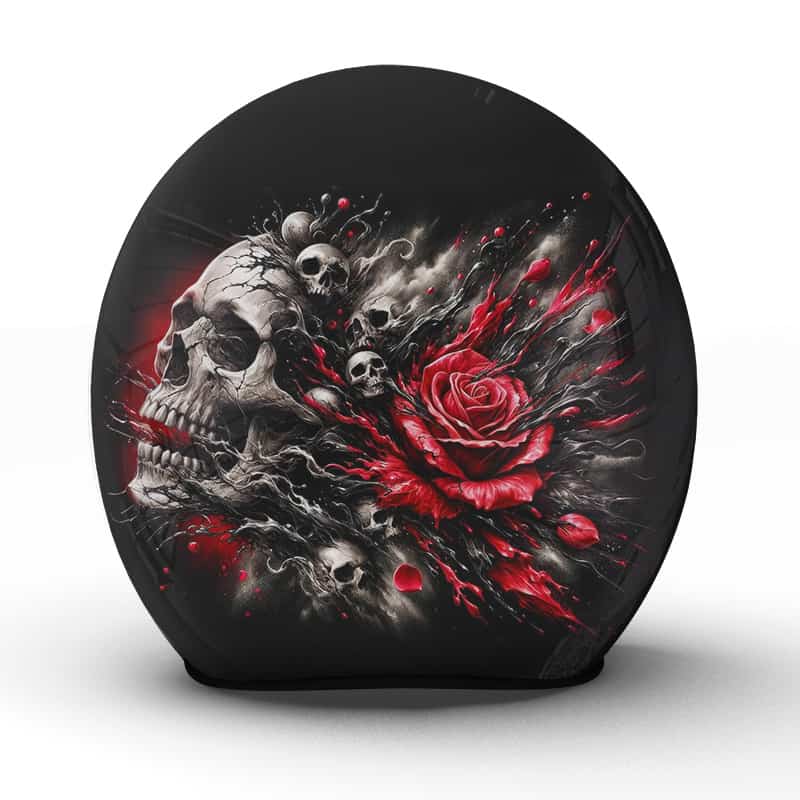 Entdecken Sie den "Mori" Motorradhelm: ein Kunstwerk der Vergänglichkeit