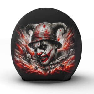 Entdecken Sie den "Fool" Motorradhelm: Handgefertigtes Harlekin-Design