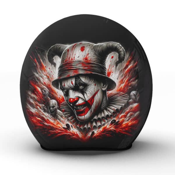 Entdecken Sie den "Fool" Motorradhelm: Handgefertigtes Harlekin-Design
