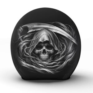 Meistern Sie das Schicksal mit dem "Grim" Helm  handgefertigt für den furchtlosen Biker-Geist - Jetzt bestellen!