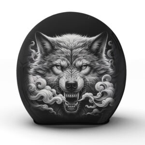 Spüren Sie die Kraft des Wolfes mit dem meisterhaft handgefertigten "Jaw"-Helm - Jetzt bestellen!