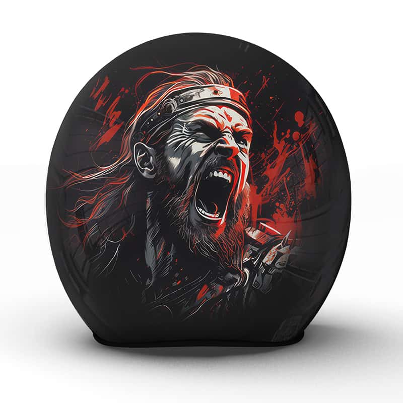 Der "Rage" Jethelm ist ein Tribut an die wilde Entschlossenheit des Fahrers