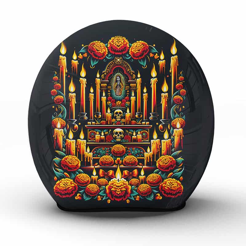 Sein sorgfältig gestaltetes Motiv ruft Ehrfurcht hervor und verbindet den Fahrer mit einer tiefen kulturellen Seele bei jeder Tour - Jetzt bestellen!