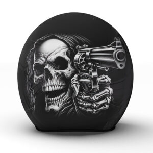 Der "Bye-Bye" Motorradhelm aus unserer Manufaktur vereint handwerkliches Geschick mit einem starken Symbol des Schicksals - Jetzt bestellen!