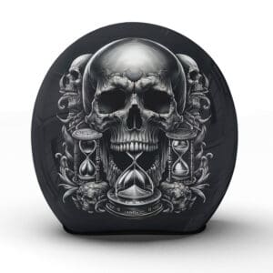 Der Helm "Deadend" aus unserer Manufaktur verbindet kunstvolles Design mit tiefgreifender Botschaft der Vergänglichkeit - Jetzt bestellen!